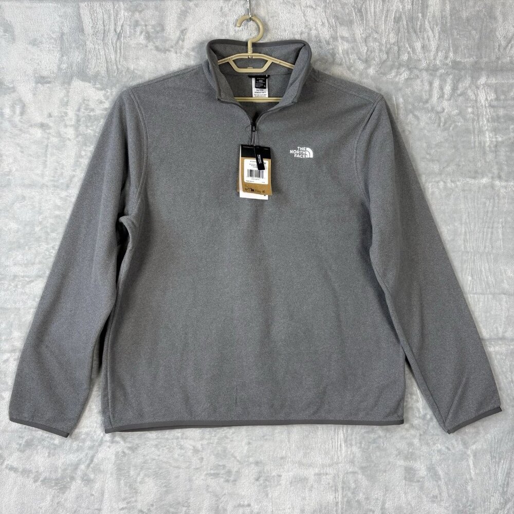 The North Face Men's Glacier Fleece 1/4 Zip Jacket NWT - TNF Mid Grey Heather